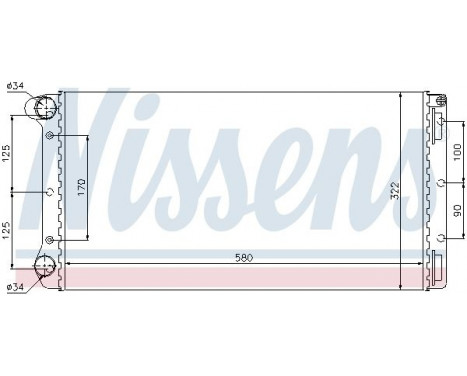 Radiator, engine cooling 61692 Nissens, Image 2