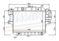 Radiator, engine cooling 61733 Nissens