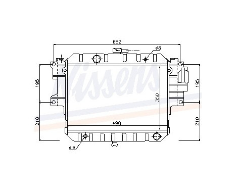 Radiator, engine cooling 61733 Nissens