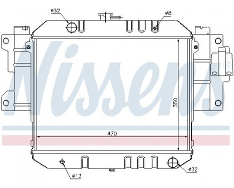 Radiator, engine cooling 61733 Nissens, Image 2