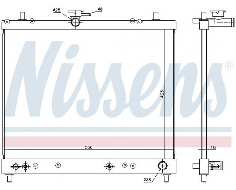 Radiator, engine cooling 617402 Nissens