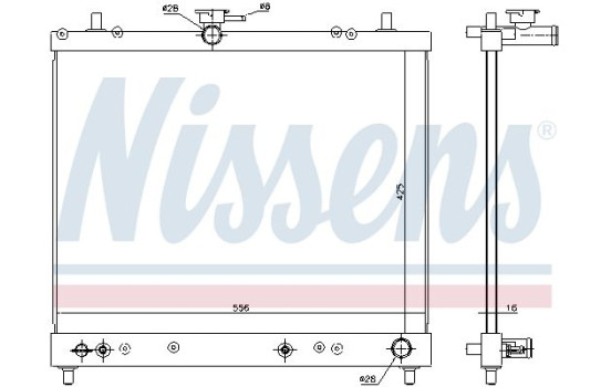 Radiator, engine cooling 617402 Nissens