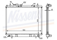 Radiator, engine cooling 61742A Nissens