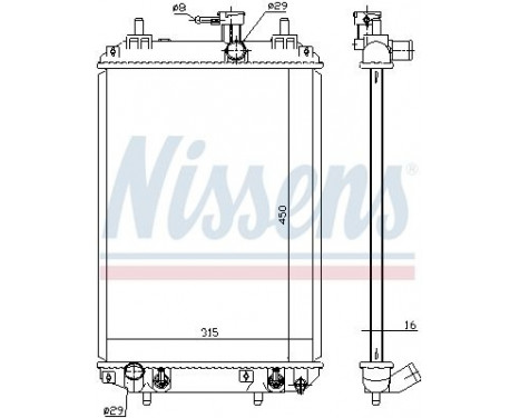 Radiator, engine cooling 617547 Nissens