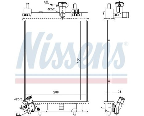 Radiator, engine cooling 617554 Nissens