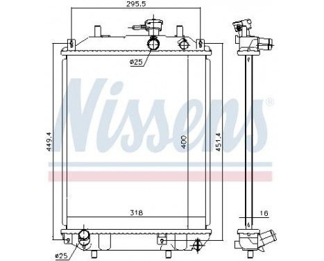 Radiator, engine cooling 617556 Nissens