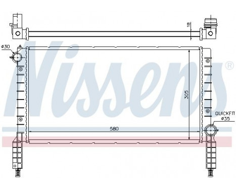 Radiator, engine cooling 61768 Nissens