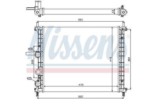 Radiator, engine cooling 617848 Nissens, Image 2