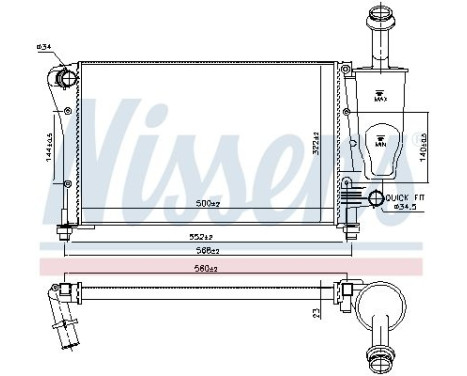 Radiator, engine cooling 617853 Nissens, Image 6