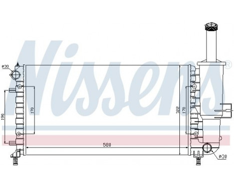 Radiator, engine cooling 617858 Nissens