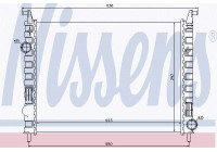 Radiator, engine cooling 617862 Nissens