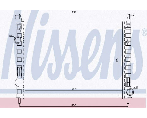 Radiator, engine cooling 617862 Nissens