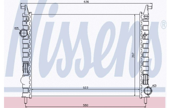 Radiator, engine cooling 617862 Nissens