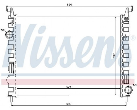 Radiator, engine cooling 617862 Nissens, Image 2