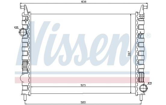 Radiator, engine cooling 617862 Nissens, Image 2