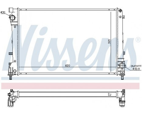 Radiator, engine cooling 617863 Nissens