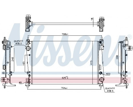 Radiator, engine cooling 617864 Nissens