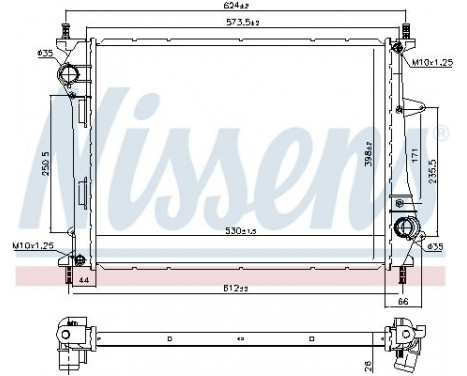 Radiator, engine cooling 617867 Nissens
