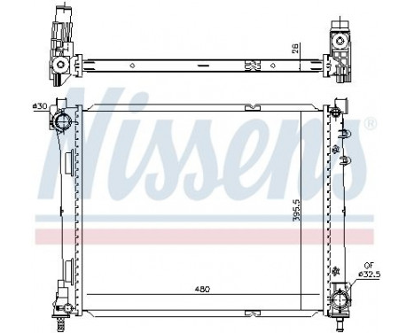 Radiator, engine cooling 617872 Nissens