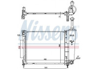Radiator, engine cooling 617873 Nissens