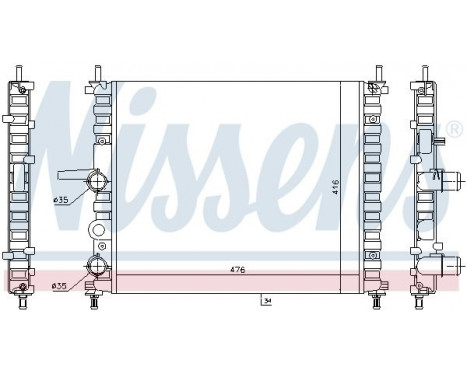 Radiator, engine cooling 617878 Nissens