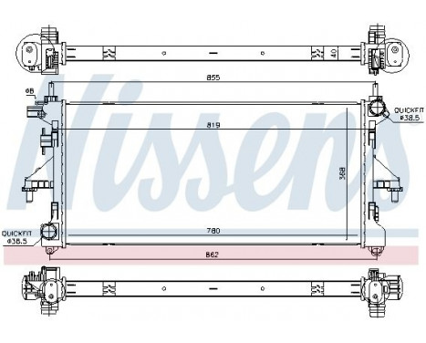 Radiator, engine cooling 617879 Nissens