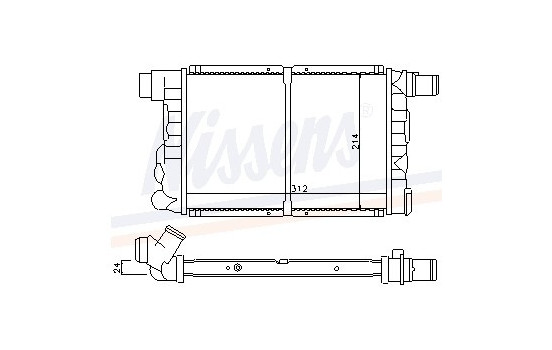 Radiator, engine cooling 61805 Nissens
