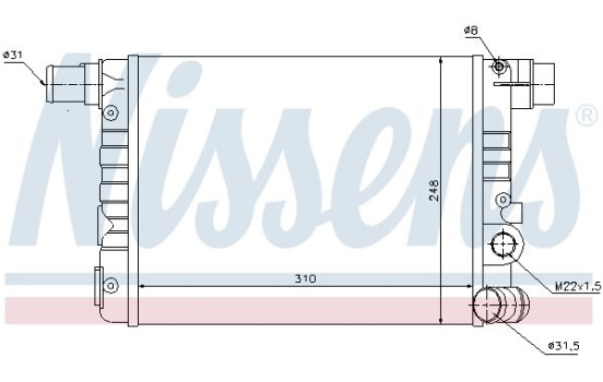 Radiator, engine cooling 61805 Nissens, Image 2
