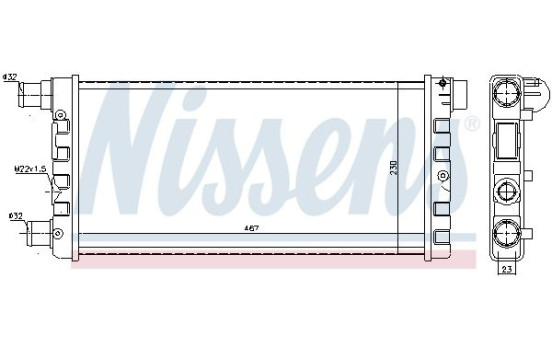 Radiator, engine cooling 61814 Nissens