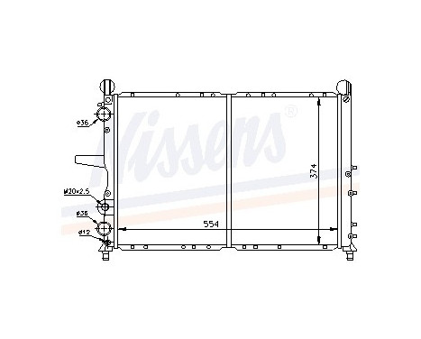 Radiator, engine cooling 61816 Nissens