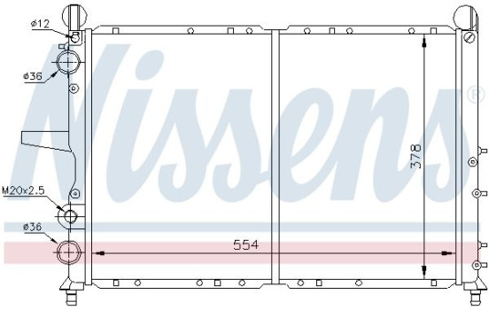 Radiator, engine cooling 61816 Nissens, Image 2