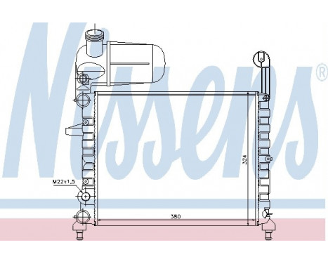 Radiator, engine cooling 61845 Nissens