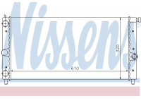 Radiator, engine cooling 61848 Nissens