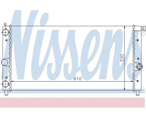 Radiator, engine cooling 61848 Nissens