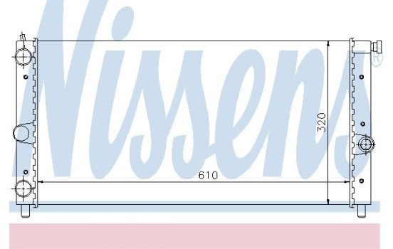 Radiator, engine cooling 61848 Nissens