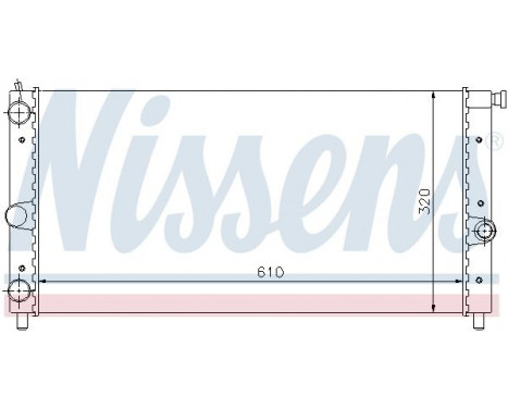 Radiator, engine cooling 61848 Nissens, Image 2