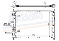 Radiator, engine cooling 61879A Nissens