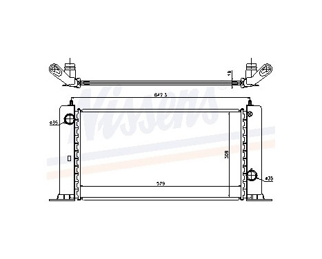 Radiator, engine cooling 61883A Nissens