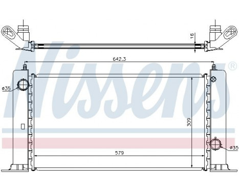 Radiator, engine cooling 61883A Nissens, Image 2