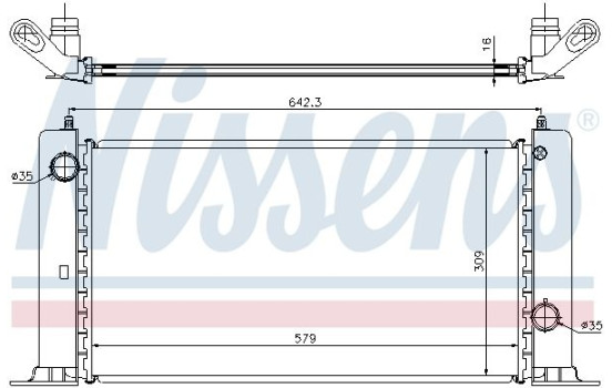 Radiator, engine cooling 61883A Nissens, Image 2