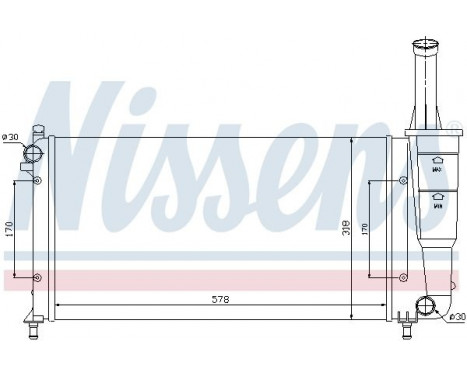 Radiator, engine cooling 61889 Nissens, Image 2