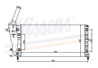 Radiator, engine cooling 61893 Nissens