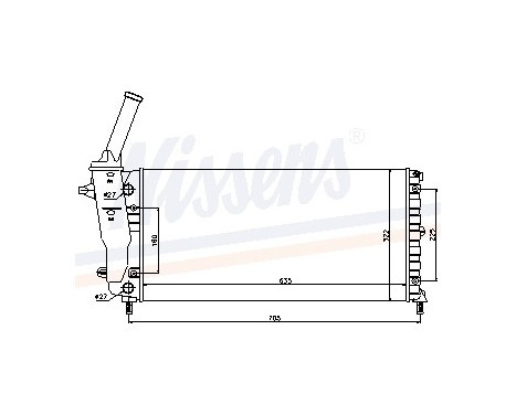 Radiator, engine cooling 61893 Nissens
