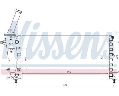 Radiator, engine cooling 61893 Nissens, Image 2