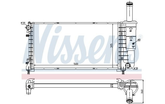 Radiator, engine cooling 61923 Nissens