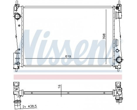 Radiator, engine cooling 61924 Nissens