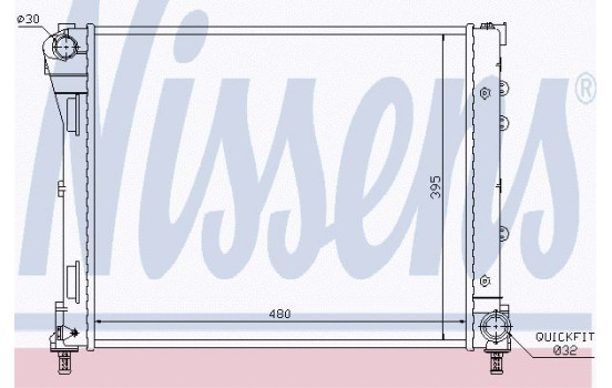 Radiator, engine cooling 61935 Nissens