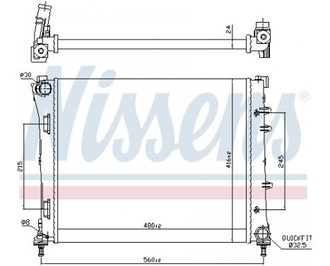 Radiator, engine cooling 61935 Nissens, Image 2