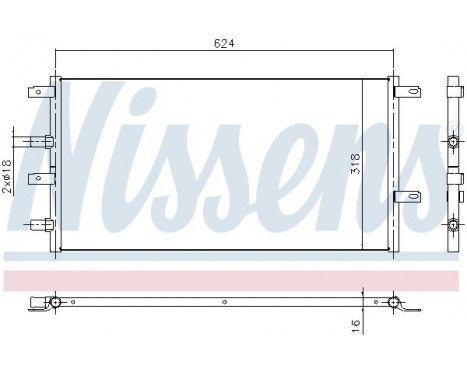 Radiator, engine cooling 61966 Nissens