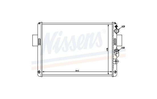 Radiator, engine cooling 61972 Nissens